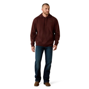 ARIAT MNS SHIELD STEERHEAD HOODIE BROWN