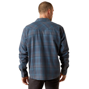 ARIAT MNS HIGGINS RETRO SNAP LS SHIRT NAVY