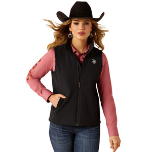 ARIAT WMS LOGO SOFTSHELL VEST - BLACK
