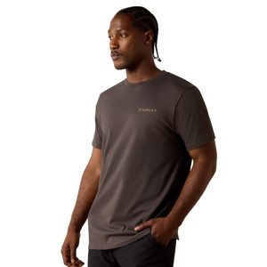 ARIAT MNS SOUTHWEST WOODEN RETICLE SS TEE VINTAGE BLACK