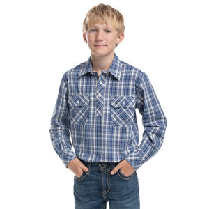 Just Country Boys Brayden Shirt Royal Blue/White Plaid