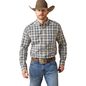 ARIAT MNS PRO SERIES WITTEN LS SHIRT DARK BLUE