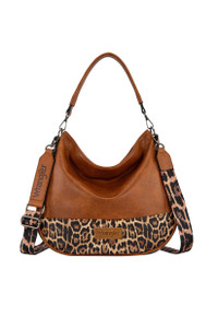 ANIMAL PRINT SLOUCH BAG IN LEOPARD
