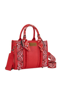 PAISLEY CROSSBODY BAG IN RED