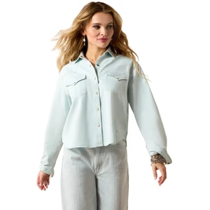 Ariat Ladies Asheville Snap L/S Shirt Light Wash Indigo