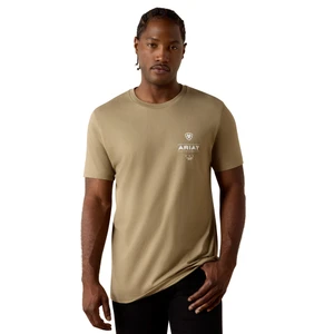ARIAT MNS WOODEN DIAMOND FLAG SS TEE FALLEN ROCK