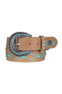 PURE WESTERN JOJO BELT IN LIGHT TAN