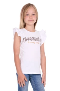 PURE WESTERN GIRLS HARPER SS TEE IN WHITE