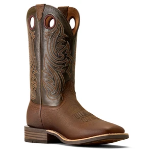 ARIAT MNS HIGHLAND TOUGHSTOCK WST- BROWN OILED ROWDY/TIMBER OLIVE