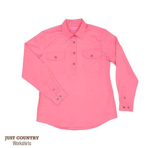 Wmn's - Jahna Work Shirt 1/2 button in Rose Wmn's - Jahna Work Shirt 1/2 button in Rose