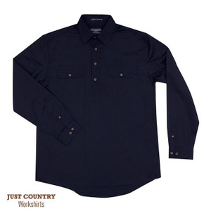 Men's - Cameron Work Shirt 1/2 Button in Navy