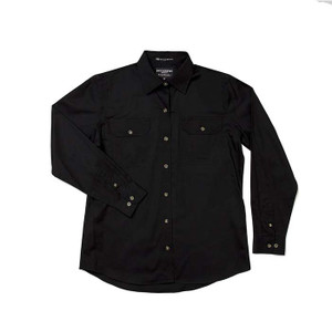 Wmn's - Brooke Work Shirt Full button in Black Wmn's - Brooke Work Shirt Full button in Black