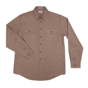 Men's - Evan Work Shirt Full button in Brown Men's - Evan Work Shirt Full button in Brown