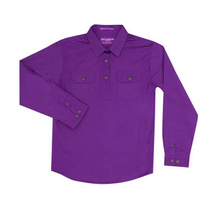 Just Country Kenzie Girls Workshirt Purple Just Country Kenzie Girls Workshirt Purple