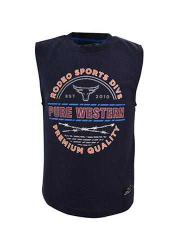 Pure Western Boys Reid Muscle Tank Navy