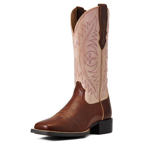 Ariat Womens Roundup WST Stretch fit Festival Brown/ Champagne