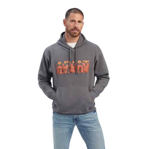 ARIAT MNS DESERT ROAM SWEATSHIRT CHARCOAL HEATHER