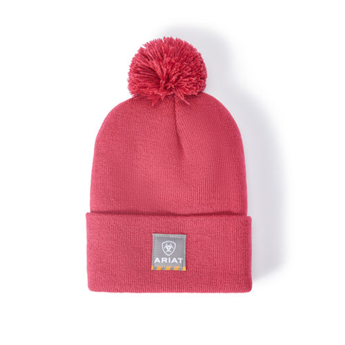 ARIAT WMS REBAR POM BEANIE CRAB APPLE