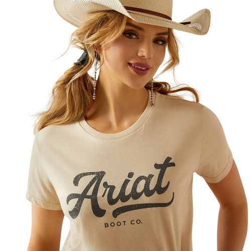 ARIAT WMS BOOT SCRIPT SS TEE - NATURAL