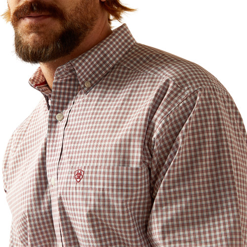 ARIAT MNS PRO SERIES GLEN CLASSIC FIT LS SHIRT BRICK
