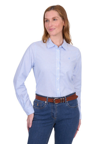 THOMAS COOK WMNS LAURA LS SHIRT- BLUE/WHITE