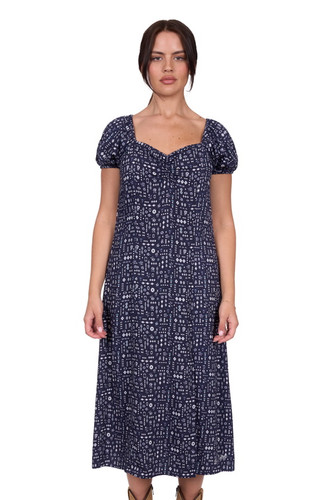 WMNS BETH SS DRESS IN NAVY