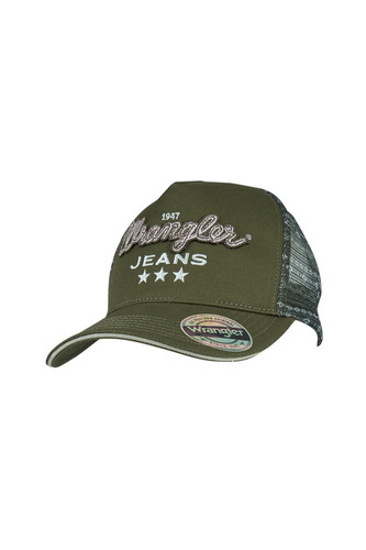 PIPER HP PONYTAIL TRUCKER CAP IN OLIIVE