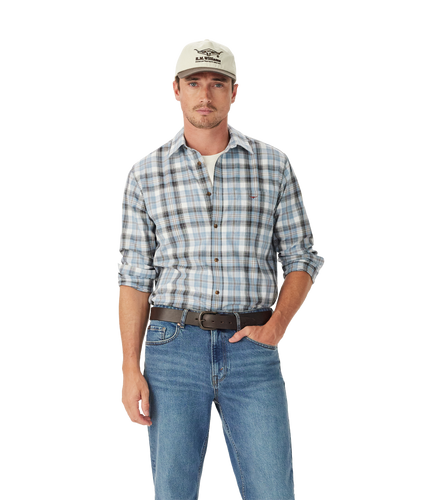 R.M.Williams O'Connell Check Shirt White