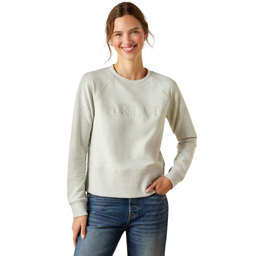 ARIAT WOMENS MARTINE SWEATSHIRT - HEATHER GREY