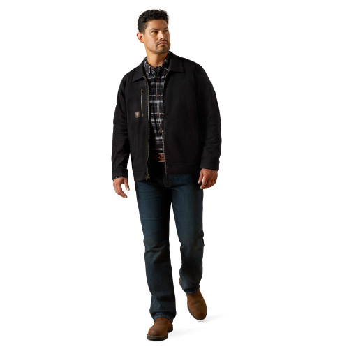 ARIAT MENS REBAR MADE TOUGH SHOP JACKET BLACK
