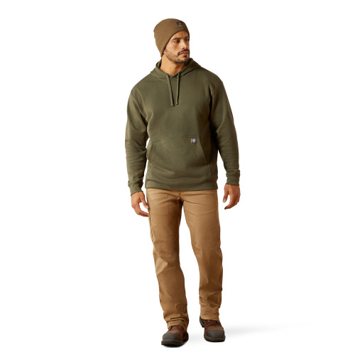 ARIAT MENS WORKMAN HARHEAD HOODIE GRAPE LEAF