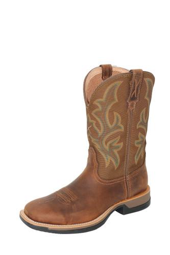 TWISTED X MENS 11' TECH X1 CANVAS BOOT- BROWN/BROWN
