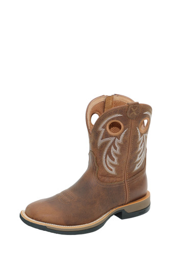 TWISTED X MENS 9' TECH X1 ZIP BOOT- ANTIQUE BROWN