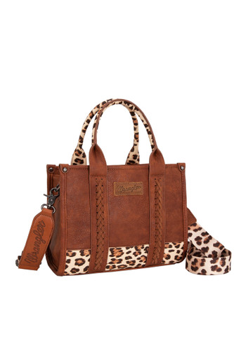 Wrangler Leopard Print Crossbody Bag Tan