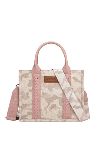 CAMO PRINT CROSSBODY BAG IN LIGHT PINK