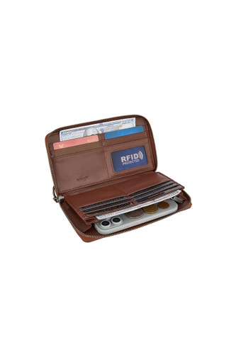 PAISLEY WALLET IN TAN