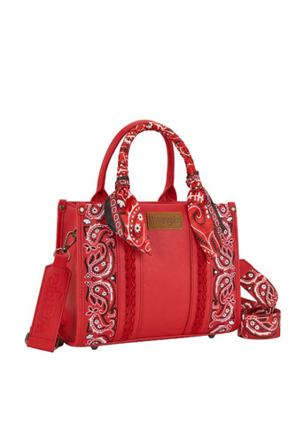 PAISLEY CROSSBODY BAG IN RED