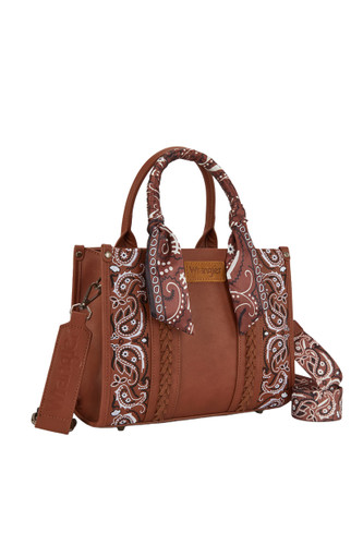 PAISLEY CROSSBODY BAG IN TAN
