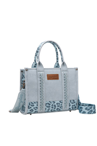 LEOPARD PRINT CROSSBODY BAG IN BLUE