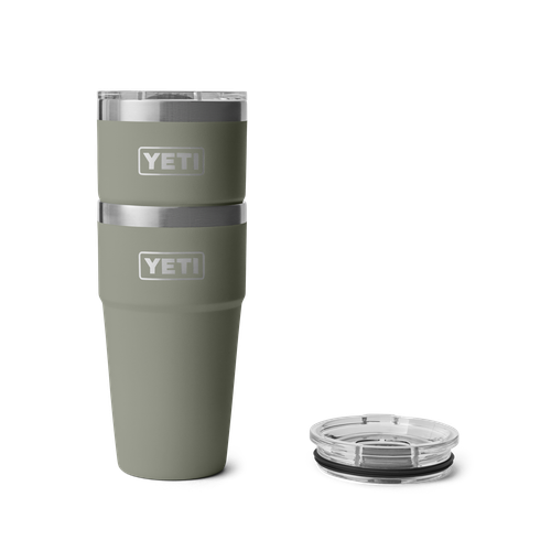 YETI RAMBLER 20oz STACKABLE CUP IN PAMPA GREEN