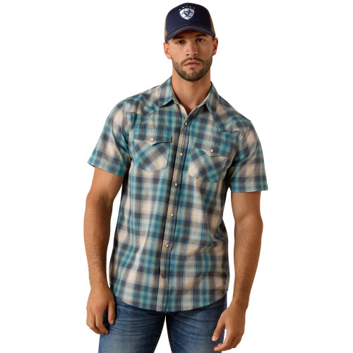 ARIAT MNS RETRO HALDEN FITTED SNAP SS SHIRT