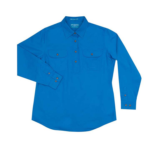 Just Country Brooke Full Button work Shirt Blue Jewel