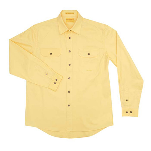 Men's - Evan Work Shirt Full button in Butter