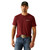 ARIAT MNS EXPLORER CLASSIC SS TEE - CRIMSON RED HEATHER