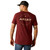 ARIAT MNS EXPLORER CLASSIC SS TEE - CRIMSON RED HEATHER