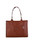 COW PRINT TOTE BAG IN DARK TAN