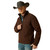 ARIAT MNS LOGO SOFTSHELL JACKET- BROWN