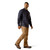 ARIAT MENS REBAR FLANNEL LS WORKSHIRT NAVY