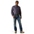 ARIAT MENS WRINKLE FREE SOLID PINPOINT OXFORD LS NAVY