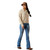 ARIAT WMS HIGH NOON 1/2 ZIP PULLOVER OATMEAL HEATHER